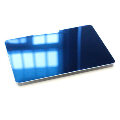 Buen precio Chapa decorativa de acero inoxidable azul zafiro con acabado espejo y cuatro patas para una decoración elegante en línea