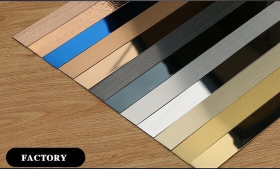 Buen precio Cinta plana adhesiva de acero inoxidable con revestimiento PVD en línea