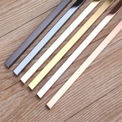 Buen precio Perfiles en U de acero inoxidable 304 para remates de azulejos con revestimiento de color PVD en longitud de 10 pies en línea