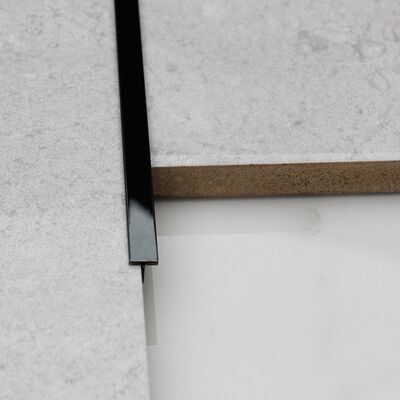 Moldura de borde de acero inoxidable PVD Black Mirror de 10 pies 304 Shape