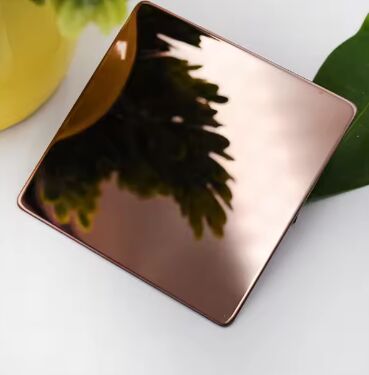 Hojas de acero inoxidable con revestimiento de color PVD de lujo para decoración interior moderna