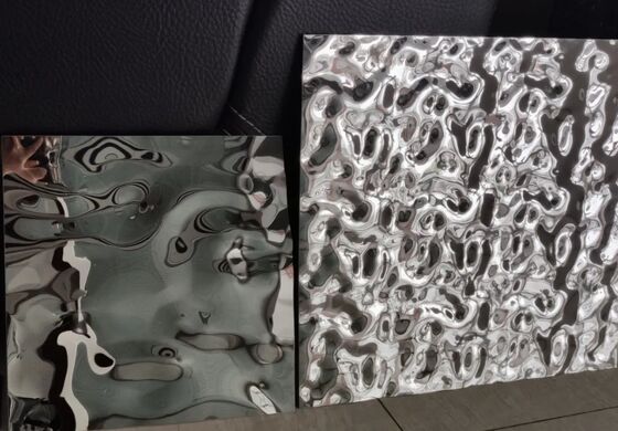 Acero inoxidable de onda de agua espejo: placa decorativa de alto reflejo