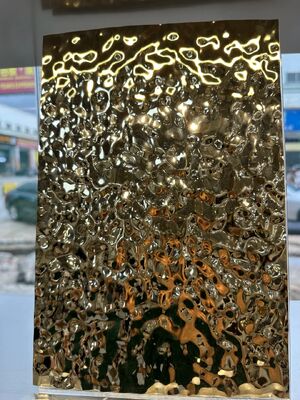 Capa de acero inoxidable con revestimiento de agua de PVD de 304 grados 1219x2438mm para techo y pared