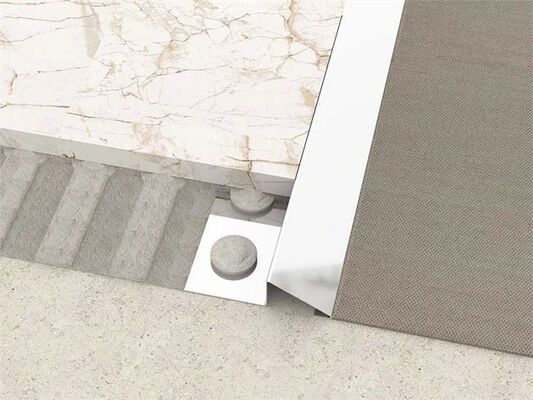 0.25 Inch PVD Coated Tile Edge Trim with Customizable Sizes in Stainless Steel