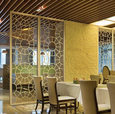 Modern Stainless Steel Room Divider, Decorative Metal Privacy Screen