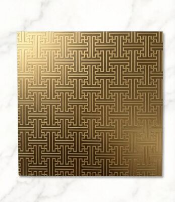 Hoja de grabado de espejo dorado Grabado de hoja de acero inoxidable Hoja decorativa