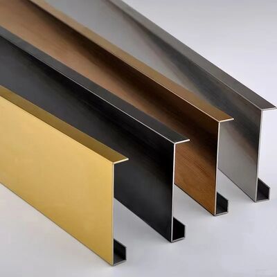 Buen precio Perfiles en U de acero inoxidable 304 para remates de azulejos con revestimiento de color PVD en longitud de 10 pies en línea