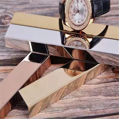 Buen precio Perfil metálico 201, embellecedor de teja en forma de U de acero inoxidable con tamaño personalizado de 10 pies en línea