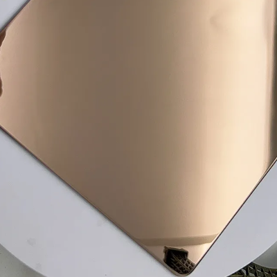 304 Rose Gold Mirror Hoja de acero inoxidable para ascensor y decoración de hoteles