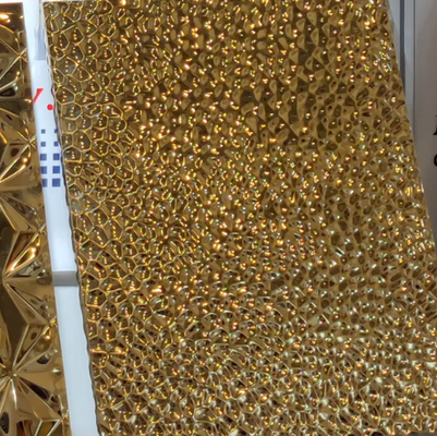 Panel de acero de alta calidad 304 de titanio oro para decoración de lujo.