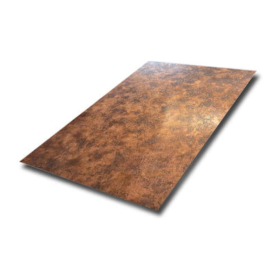 Hoja de acero inoxidable de 304 grado con revestimiento de oro rosa y grosor de 0,65 mm para decoración de espacios minoristas