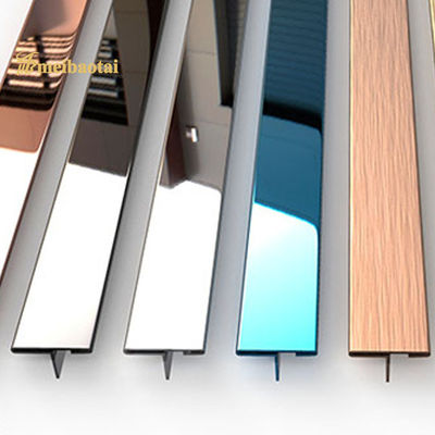Buen precio 3048mm Negro PVD Recubierto 304 Acero Inoxidable Perfil para Azulejos y Tira de Efecto para Protección de Esquinas en línea