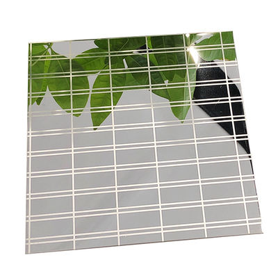 Buen precio Lámina de acero inoxidable 304 con acabado espejo plateado y grabado, 1219x3048 mm, para decoración de paredes en línea