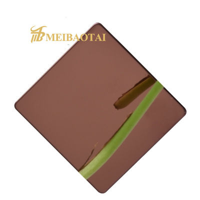 Chapa de acero inoxidable decorativa con acabado espejo de color PVD, estándar DIN, para elegantes decoraciones de paredes y techos