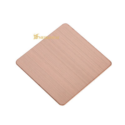 Panel de lámina de acero inoxidable 430 con recubrimiento PVD, acabado Hairline, 1219x2438mm con película de PVC 8c