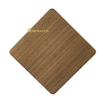 Placa de pared de acero inoxidable 304 de grado cepillado con película de PVC 8c en tamaño 1219x2438mm