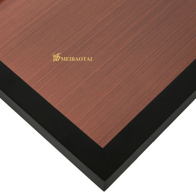 Lámina de acero inoxidable con acabado cepillado bronce y película de PVC 7c, estándar JIS para paneles de pared decorativos