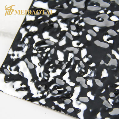 Lámina de acero inoxidable con acabado espejo y efecto onda de agua, grado 201, tamaño 2438 mm para decoración de paredes y techos de lujo