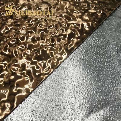 Buen precio PVD de oro recubierto de 0,55 mm de espesor 304 de acero inoxidable hoja decorativa de onda de agua en línea