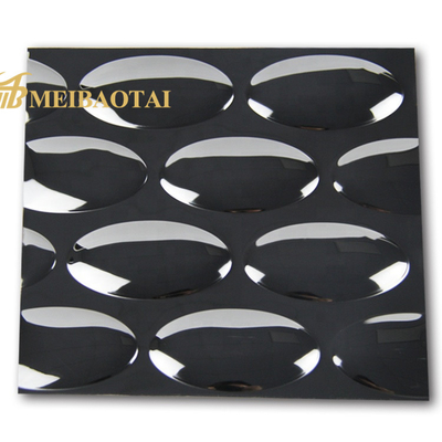 La hoja de acero inoxidable de 0,9 milímetros, modelo oval negro Ss del estruendo grabó en relieve la hoja
