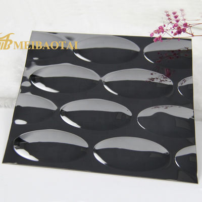 304 Grado de acabado de espejo de acero inoxidable en relieve con 3m de longitud para revestimiento de pared decorativo