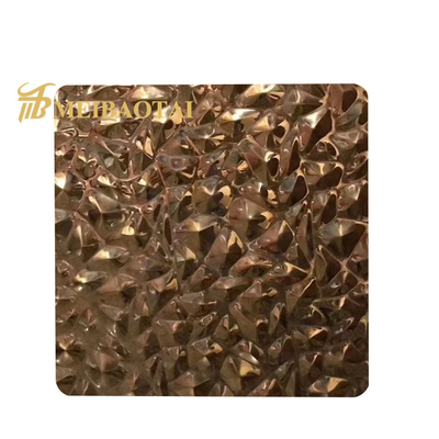 JIS grabó en relieve la hoja de acero inoxidable Rose Gold Plating que 3D adornan la placa 4x8 0.65m m Thk de los SS