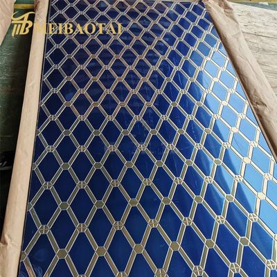 Buen precio Pies mezclados de Diamond Pattern Decorative Sheet 4x8 del color del oro azul para el contador en línea