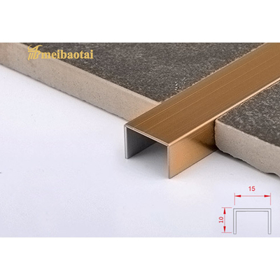Ajuste de acero inoxidable 12m m, ajuste inoxidable 0.65m m de la teja de ASTM del borde del piso de acero