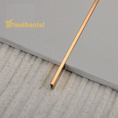 Buen precio PVD Rose Gold 6mm de acero inoxidable Tiles Trim U perfil con el estándar JIS para la decoración de paredes en línea