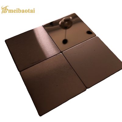Lámina de acero inoxidable decorativa de acabado de espejo 4x8 Tamaño con 0,6 mm de espesor