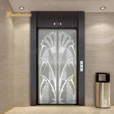 4x8 grabó al agua fuerte el elevador decorativo inoxidable de la placa de acero del espejo