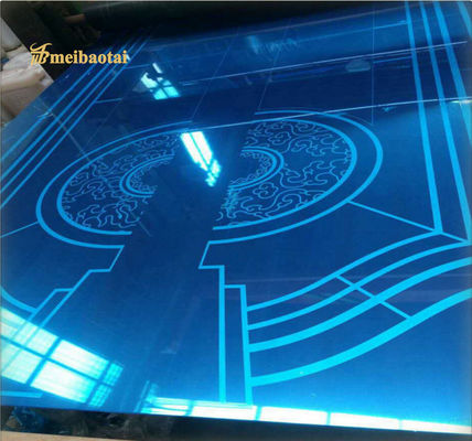 Buen precio La hoja de acero inoxidable decorativa del elevador del grabado de pistas del espejo coloreó estándar de AISI en línea