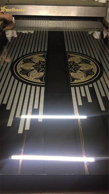 Buen precio Hoja grabada al agua fuerte de acero inoxidable del modelo 340 para la hoja constructiva del elevador de la pared en línea