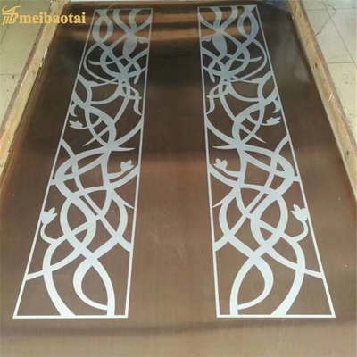 hoja de acero inoxidable grabada al agua fuerte anchura de 1500m m para el elevador decorativo