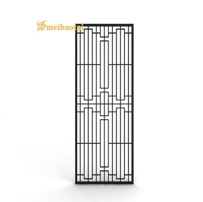 Buen precio PVD de color negro revestido de diseño de línea de cabello divisor de habitación de acero inoxidable con tamaño personalizado para el hogar y el hotel en línea