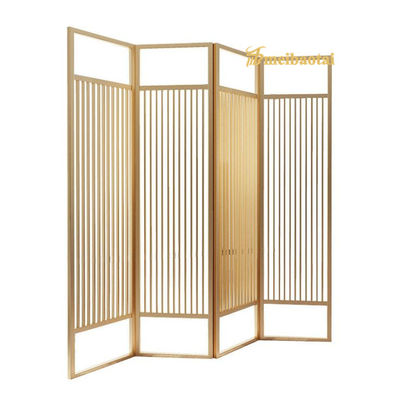 Buen precio 201 Divididor de habitación de acero inoxidable con tratamiento de latón PVD y tamaño personalizado para sala de estar en línea