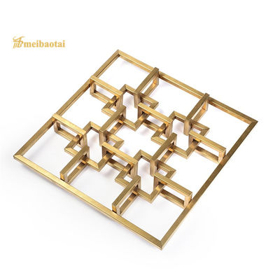 Buen precio Divisor de ambientes de acero inoxidable con acabado cepillado y recubrimiento PVD dorado, tamaño personalizado en línea