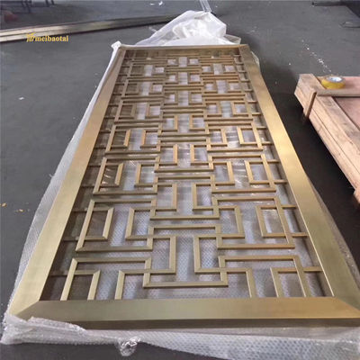 Buen precio 201 304 Divisor de habitación de acero inoxidable de bronce antiguo en línea