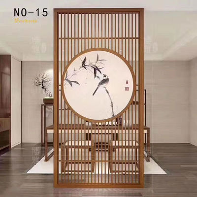 Buen precio PVD Color de acero inoxidable divisor de forma a cuadros decoración del hotel en línea