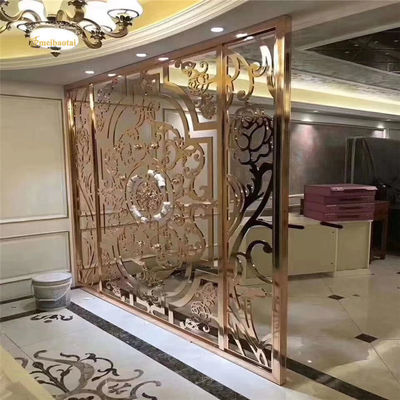 Buen precio Corte CNC de aluminio de 8 mm de grosor División divisoria de habitación de oro rosa en línea