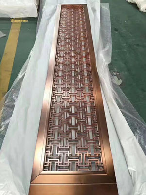 Buen precio Divisor de ambiente de aluminio de 8 mm de grosor con revestimiento de color dorado y tamaño personalizado en línea