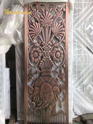 Buen precio Escrín de decoración de divisores de habitaciones de acero inoxidable con láser hueco en línea