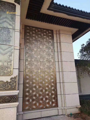 Divisor de ambiente decorativo de acero inoxidable con revestimiento de oro rosa y 8 mm de grosor, diseño personalizado