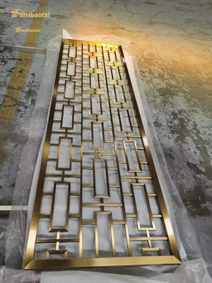Buen precio Rosa Oro Marrón PVD Color Plating Aluminio 10mm Divididor de habitación con tamaño personalizado en línea