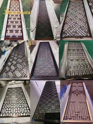 Buen precio Muchos estilos Oro Rosa Bronce Oro Color de acero inoxidable Divisor de habitación Decoración Hotel, hogar en línea