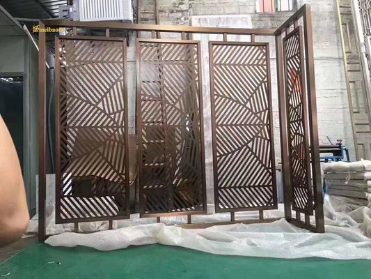 Buen precio Partición de aluminio con recubrimiento PVD en bronce, corte CNC anti-huellas dactilares, con tamaño personalizado en línea