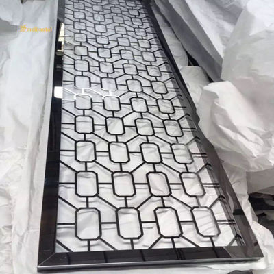 Buen precio Panel divisor de habitación de tamaño personalizado de corte CNC de aluminio de color negro recubierto en línea