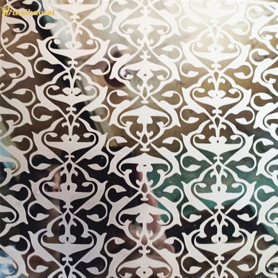 Buen precio Placa decorativa inoxidable grabada al agua fuerte espejo de los SS del grueso de la hoja de acero 0.55m m en línea