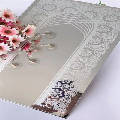 Lámina de acero inoxidable 304 grabada de 8 pies de largo, grado 304, 1.0 mm de espesor para decoración de ascensores