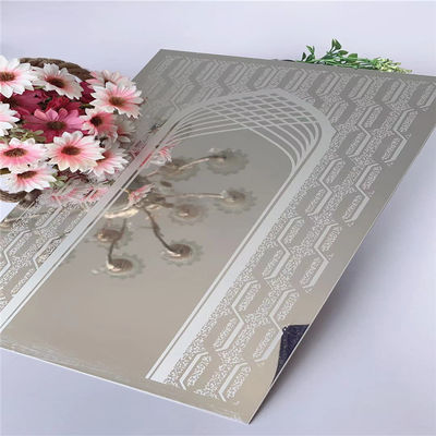 Buen precio Placa de acero inoxidable 304 con grabado espejo 1219x2438mm para placa decorativa de ascensor en línea